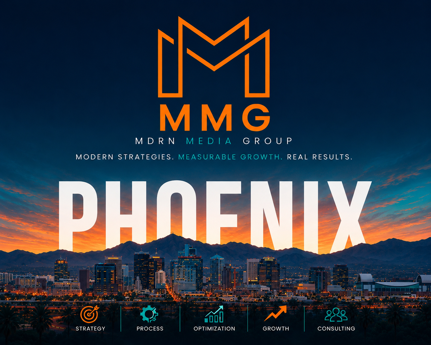 MDRN Media Group Phoenix brand graphic